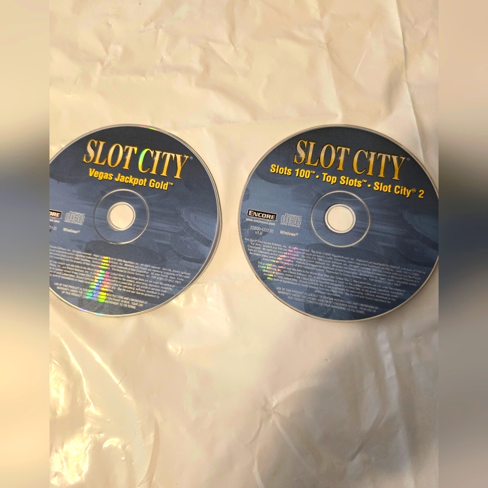 Slot City Media Discs - Blue 2 disk PC gaming excellent condition